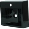 Pia Cuba Sobrepor para Banheiro de Mármore Sintético Preto Roma 41 X 36,5 Quanta Compositos Cuba sob - 2