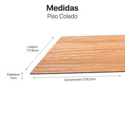 Piso Vinílico Colado Comercial 17,7cm X 0,3cm X 121cm Job - 5