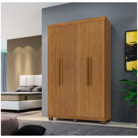 Guarda Roupa Milão 4 Portas Benetil Móveis - Cinamomo