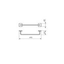 Ver imagem 2 de Toalheiro Quada Preto Fosco 45cm - Crismoe