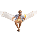 Ver imagem 1 de Rede de Descanso Dormir Jardim Ao Ar Livre Portátil Vazada