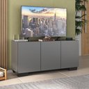 Ver imagem 2 de Rack para Tv até 32 Polegadas com 3 Portas Multimóveis Mp1068 Grafite/preto