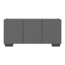 Ver imagem 5 de Rack para Tv até 32 Polegadas com 3 Portas Multimóveis Mp1068 Grafite/preto