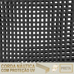 4 Espreguiçadeiras Catar e 4 Mesas Garden Corda Náutica Cor Preta Trama Original - 4