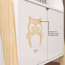 Ver mais imagens de Conjunto Infantil 1 Estante 1 Mesa 1 Cadeira e Baú Corujinha Casatema MadeiraOriginals Branco/Marrom
