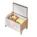Ver imagem 5 de Conjunto Infantil 1 Estante 1 Mesa 1 Cadeira e Baú Corujinha Casatema MadeiraOriginals Branco/Marrom