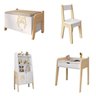 Conjunto Infantil 1 Estante 1 Mesa 1 Cadeira e Baú Corujinha Casatema MadeiraOriginals - 2