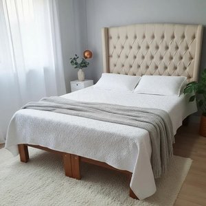 Cama Casal Queen Padrão Penafort 158x198x35 Imbuia
