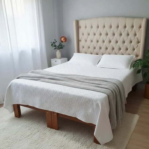 Cama Casal Queen Padrão Penafort 158x198x35 Imbuia
