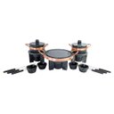 Ver imagem 1 de Kit Fondue Pedra Sabão Completo 16 Ppeças - Chapa 23 Cm