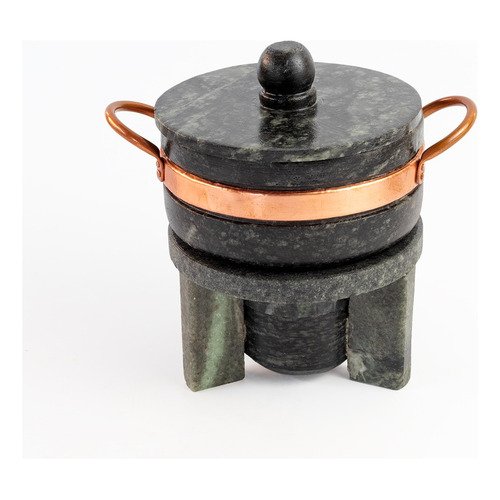 Kit Fondue Pedra Sabão Completo 16 Ppeças - Chapa 23 Cm - 2