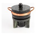 Ver imagem 2 de Kit Fondue Pedra Sabão Completo 16 Ppeças - Chapa 23 Cm