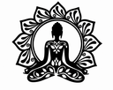 Ver imagem 1 de Mandala Meditação Flor de Lótus Decoração de Parede 25cm:Preto