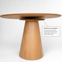 Ver imagem 7 de Mesa de Jantar Cone Redonda Laminado em Madeira 120cm Flora Marrom/Castanho Mel