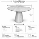Ver imagem 4 de Mesa de Jantar Cone Redonda Laminado em Madeira 120cm Flora Marrom/Castanho Mel