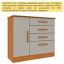 Ver imagem 5 de Cômoda Infantil 1 Porta 4 Gavetas 104cm Harmonia Yescasa Marrom/Cinamomo/Off White
