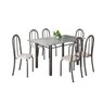 Conjunto de Mesa Tubular 140cm X 75cm Tampo em Granito Topázio com 6 Cadeiras Iris B - 2