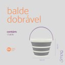 Ver imagem 2 de Balde dobrável de plástico 10 litros - Simplo