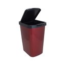 Ver imagem 1 de Lixeira com Click Label Metalizado Vermelho - 9 Litros