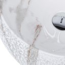 Ver imagem 4 de Cuba Pia Cerâmica Apoio Banheiro Lavabo Redonda 39x39cm Luxo - Branca