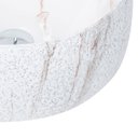 Ver imagem 5 de Cuba Pia Cerâmica Apoio Banheiro Lavabo Redonda 39x39cm Luxo - Branca