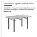 Ver mais imagens de Conjunto de Mesa Tubular 140cm X 75cm Tampo em Granito Topázio com 6 Cadeiras Iris