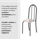 Ver imagem 7 de Conjunto de Mesa Tubular 140cm x 75cm Tampo em Granito Topázio com 6 Cadeiras Iris Prata/Arabesco