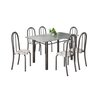 Conjunto de Mesa Tubular 140cm X 75cm Tampo em Granito Topázio com 6 Cadeiras Iris - 2
