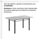 Ver mais imagens de Conjunto de Mesa Tubular 140cm x 75cm Tampo em Granito Topázio com 6 Cadeiras Iris Prata/Arabesco