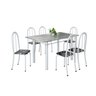 Conjunto de Mesa Tubular 140cm X 75cm Tampo em Granito Topázio com 6 Cadeiras Iris - 2