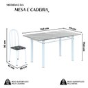 Ver imagem 3 de Conjunto de Mesa Tubular 140cm X 75cm Tampo em Granito Topázio com 6 Cadeiras Iris