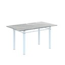 Ver imagem 4 de Conjunto de Mesa Tubular 140cm x 75cm Tampo em Granito Topázio com 6 Cadeiras Iris Branco/Arabesco