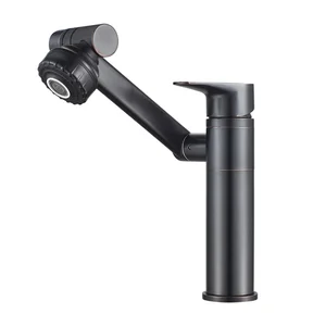 Torneira Banheiro e Lavabo com Monocomando e Misturador Articulável - Preta