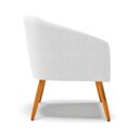 Ver imagem 6 de Kit 2 Poltronas Stella Bouclê Off White Pés Palito Castanho - D'Rossi