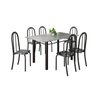 Conjunto de Mesa Tubular 140cm X 75cm Tampo em Granito Topázio com 6 Cadeiras Iris B - 2