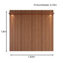 Ver imagem 3 de Painel River 1.8 com Led Rack Bancada Atlas 1.8 Lukaliam Móveis Jequitiba Ripado 3d/off White