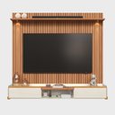 Ver imagem 2 de Painel River 1.8 com Led Rack Bancada Atlas 1.8 Lukaliam Móveis Jequitiba Ripado 3d/off White