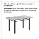 Ver mais imagens de Conjunto de Mesa Tubular 140cm x 75cm Tampo em Granito Topázio com 6 Cadeiras Iris B Bege/Preto