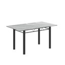 Ver imagem 4 de Conjunto de Mesa Tubular 140cm x 75cm Tampo em Granito Topázio com 6 Cadeiras Iris B Bege/Preto