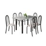 Conjunto de Mesa Tubular 140cm X 75cm Tampo em Granito Topázio com 6 Cadeiras Iris B - 2