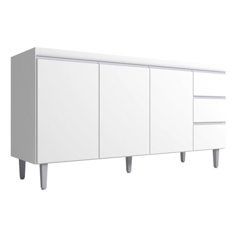 Armário Multiuso P/cozinha Andreia 160cm Branco Ajl Móveis