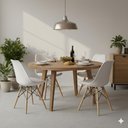 Ver imagem 1 de Kit 4 Cadeiras Saarinen Dsw Estofada Base Madeira Sala Cozinha Jantar La Mobilia