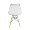Ver imagem 6 de Kit 4 Cadeiras Saarinen Dsw Estofada Base Madeira Sala Cozinha Jantar La Mobilia