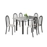 Conjunto de Mesa Tubular 140cm X75 Cm Tampo em Granito Topázio com 6 Cadeiras Iris - 2