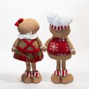 Ver imagem 2 de Decoração Natalina Dupla Bonecos Natal Biscoito Ginger 30cm