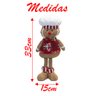 Decoração Natalina Dupla Bonecos Natal Biscoito Ginger 30cm - 7