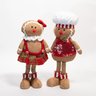 Decoração Natalina Dupla Bonecos Natal Biscoito Ginger 30cm - 3