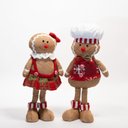 Ver imagem 1 de Decoração Natalina Dupla Bonecos Natal Biscoito Ginger 30cm