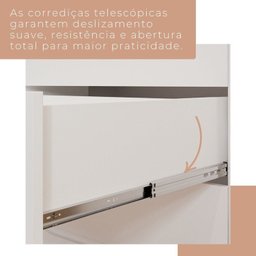 Conjunto de Quarto Infantil 1 Cômoda 4 Gavetas 1 Guarda-roupa de Bebê 4 Portas e 2 Gavetas Ariel - 5
