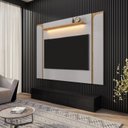 Ver imagem 4 de Painel para TV até 75 Polegadas com LED 180CMX136CM Prateleira Maresias Bege